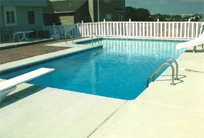 an inground pool installation by George Neiderer Pools