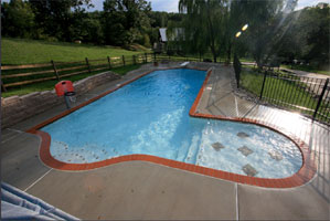 an inground pool installed by George Neiderer Pools