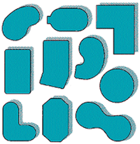 standard pool shapes